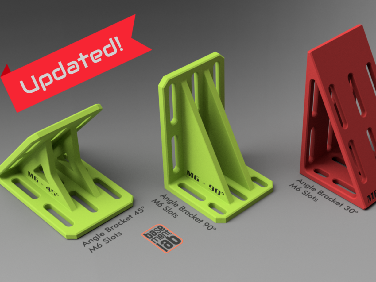 Strong Angle Bracket  30°- 45°- 90° / M6  Slots