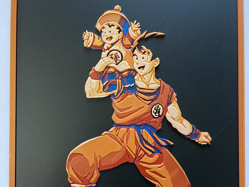 Goku_Gohan_DragonBallZ_6Color150x194mm-Hueforge