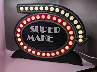 Vintage Retro Lighted Sign