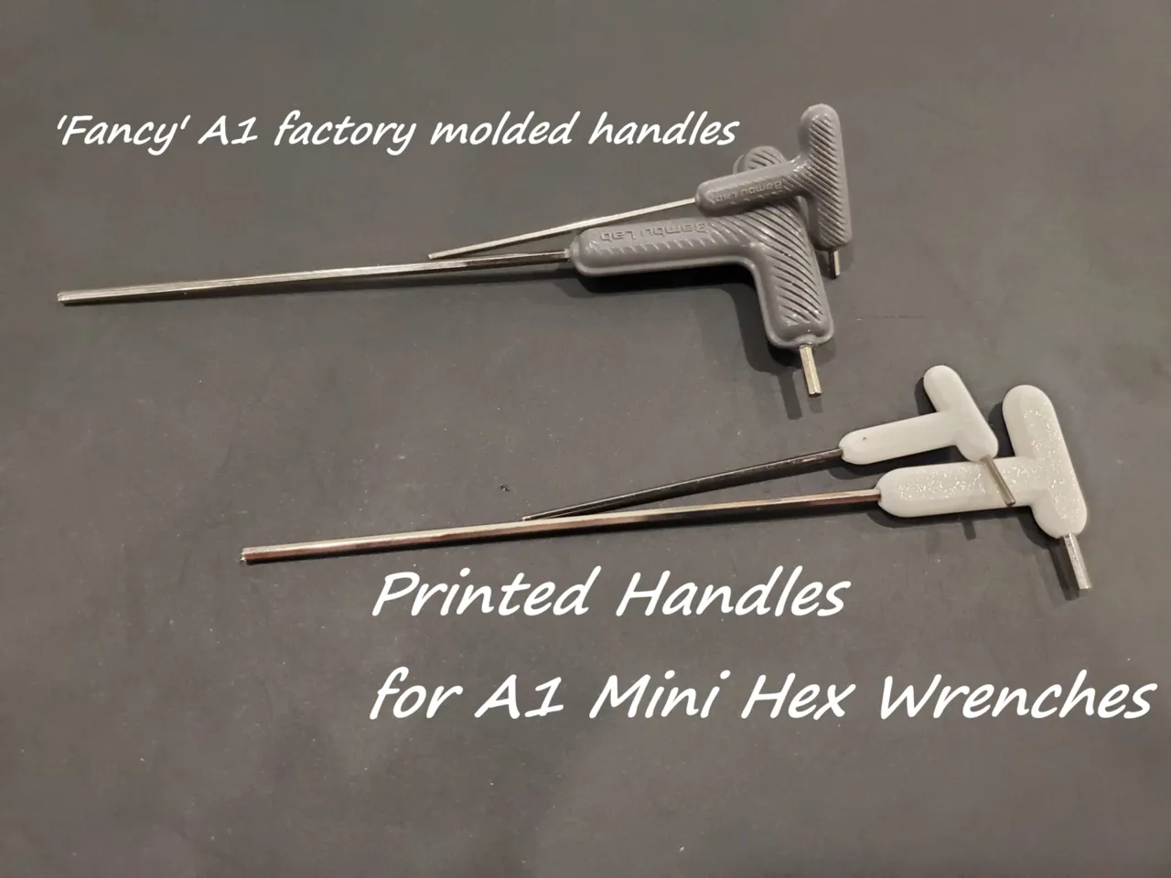 Print in Place Handles for ALL Bambu Allen keys view 3