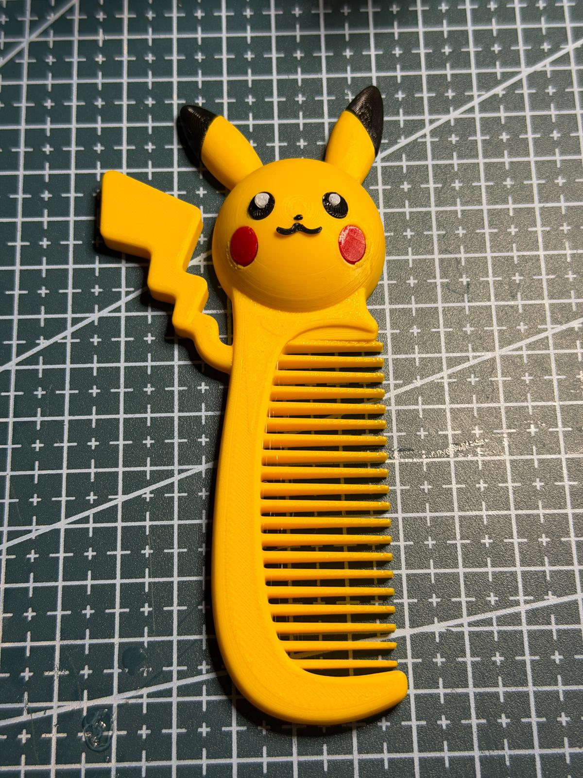 Miniatura 5 do modelo 3D 宝可梦皮卡丘主题梳子