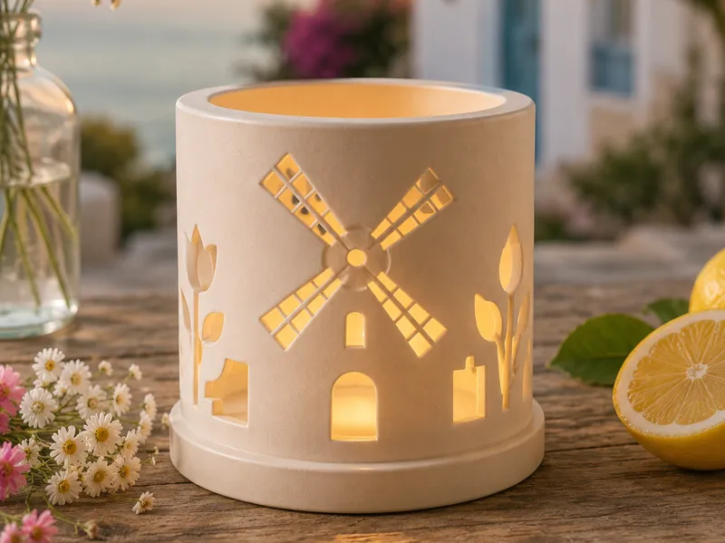 Windlicht „Windmühle“ 