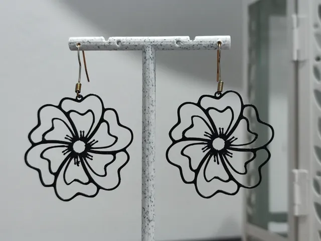 Aretes Camelia de Medianoche