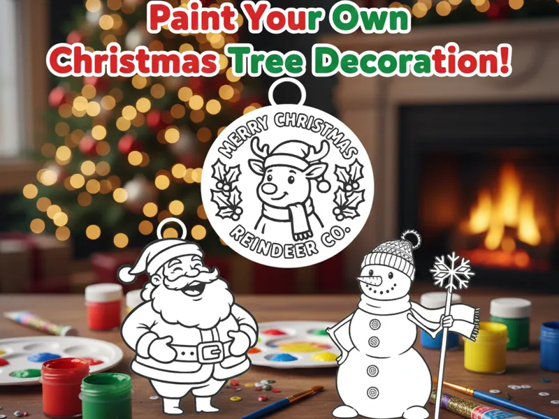 Paint Your Own  Christmas Tree Decoration (no AMS)