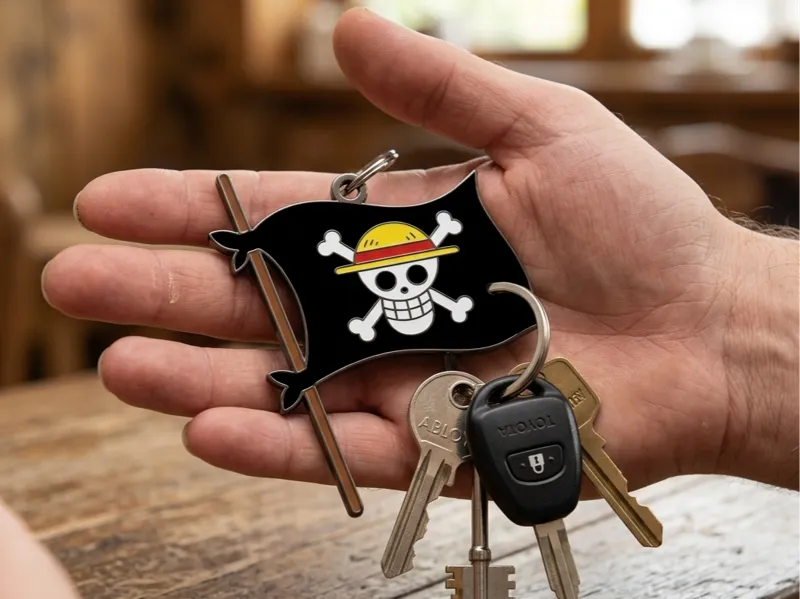Llavero de la bandera pirata OnePiece