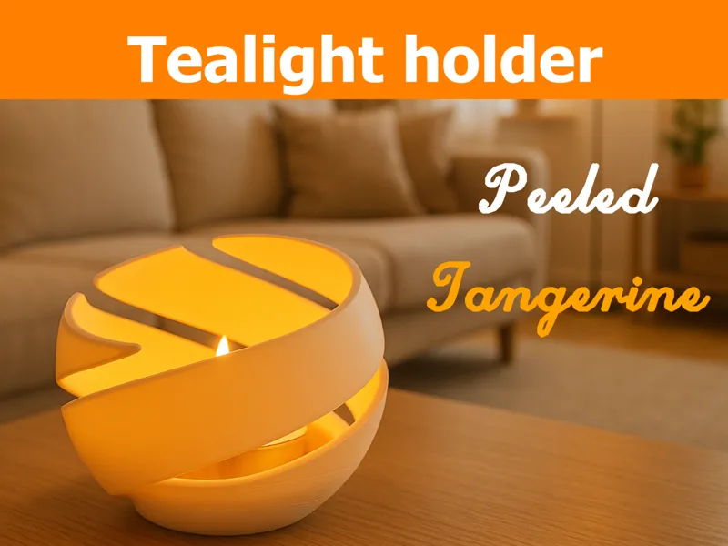 Peeled Tangerine Tea Light Holder