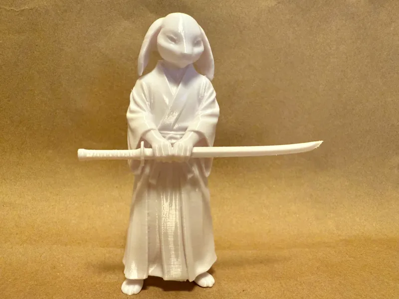 Rabbit Samurai Warrior Statue