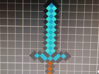 Minecraft sword keychain
