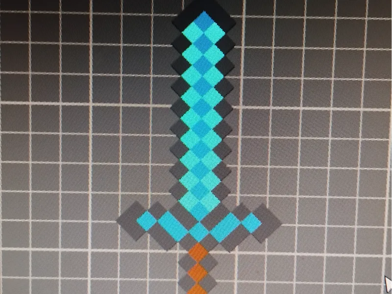 Minecraft sword keychain