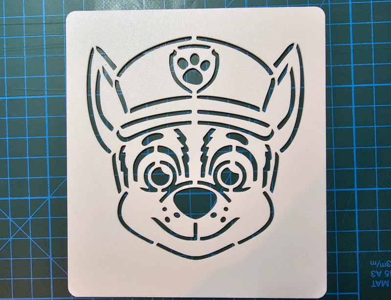 Paw Patrol Chase Stencil