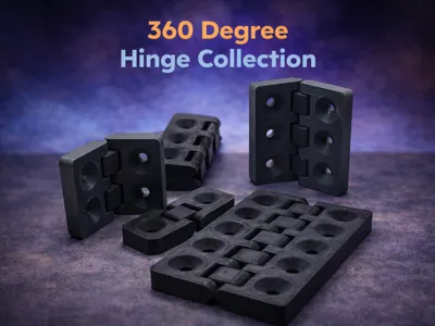 360 Degree Hinge – Multiple Length (FDM Optimized)