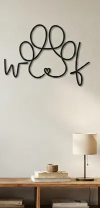 Décoration murale minimaliste patte de chien — photo 2