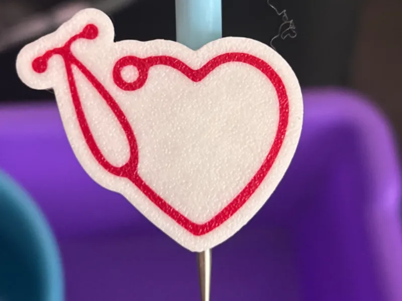 nurse heart straw topper