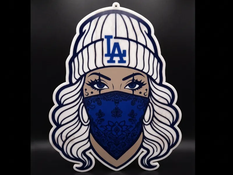 Masked Dodger girl