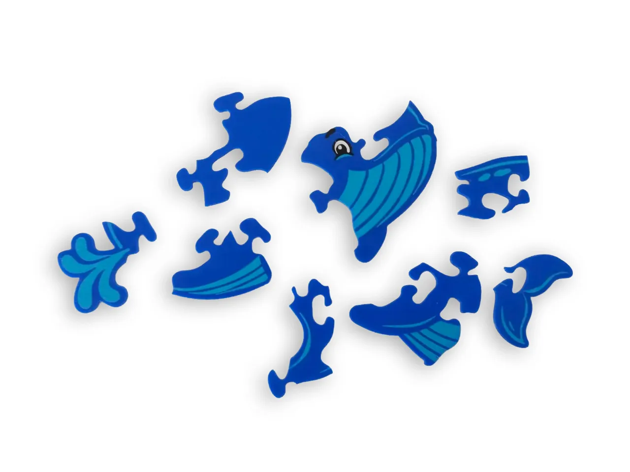 Cute Whale 3D Puzzle for Kids - Supportless view 2
