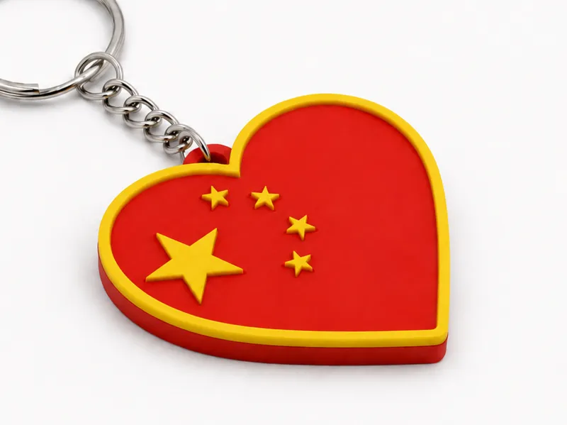 China Flag - Heart Shaped