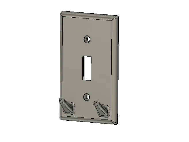 Lightswitch cover with hooks