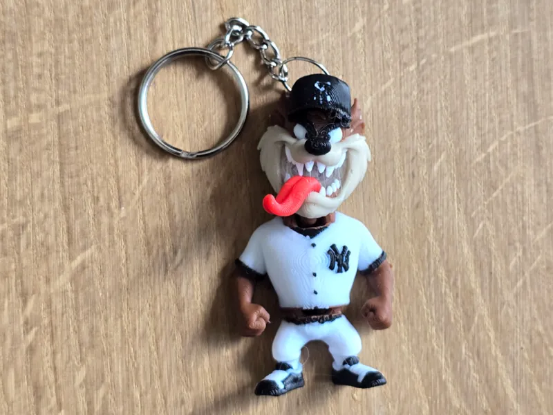 Yankees Tazmanian devil Taz flexi keychain