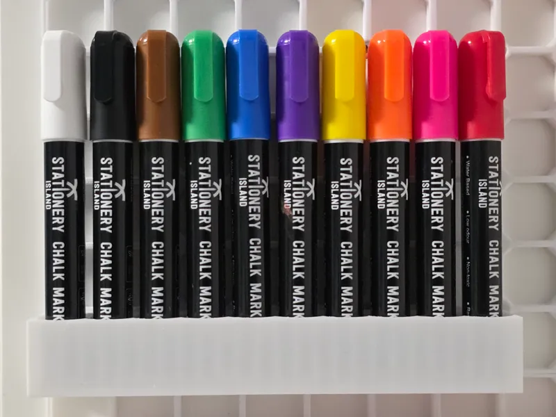 10-Slot Chalk & Glass Marker Organizer (Opengrid)