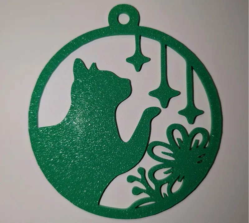Cute little cat Christmas ornament