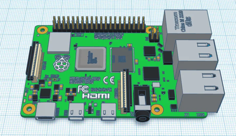 Raspberry Pi 4 1-1 scale replication