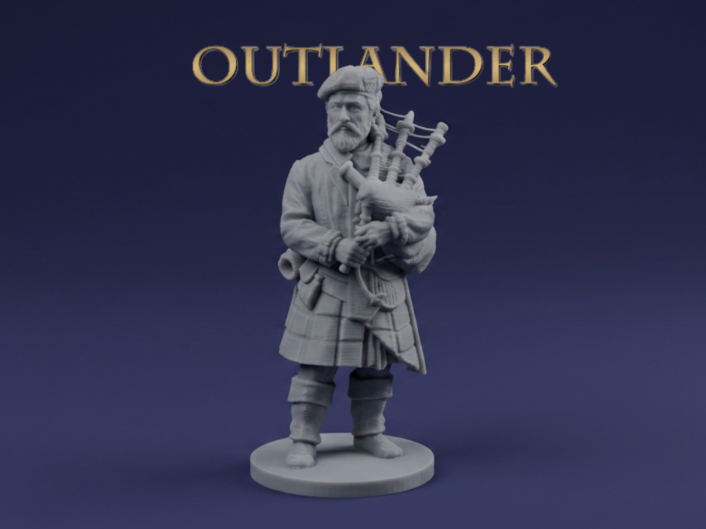 Scottish Bagpiper Figurine – outlander 