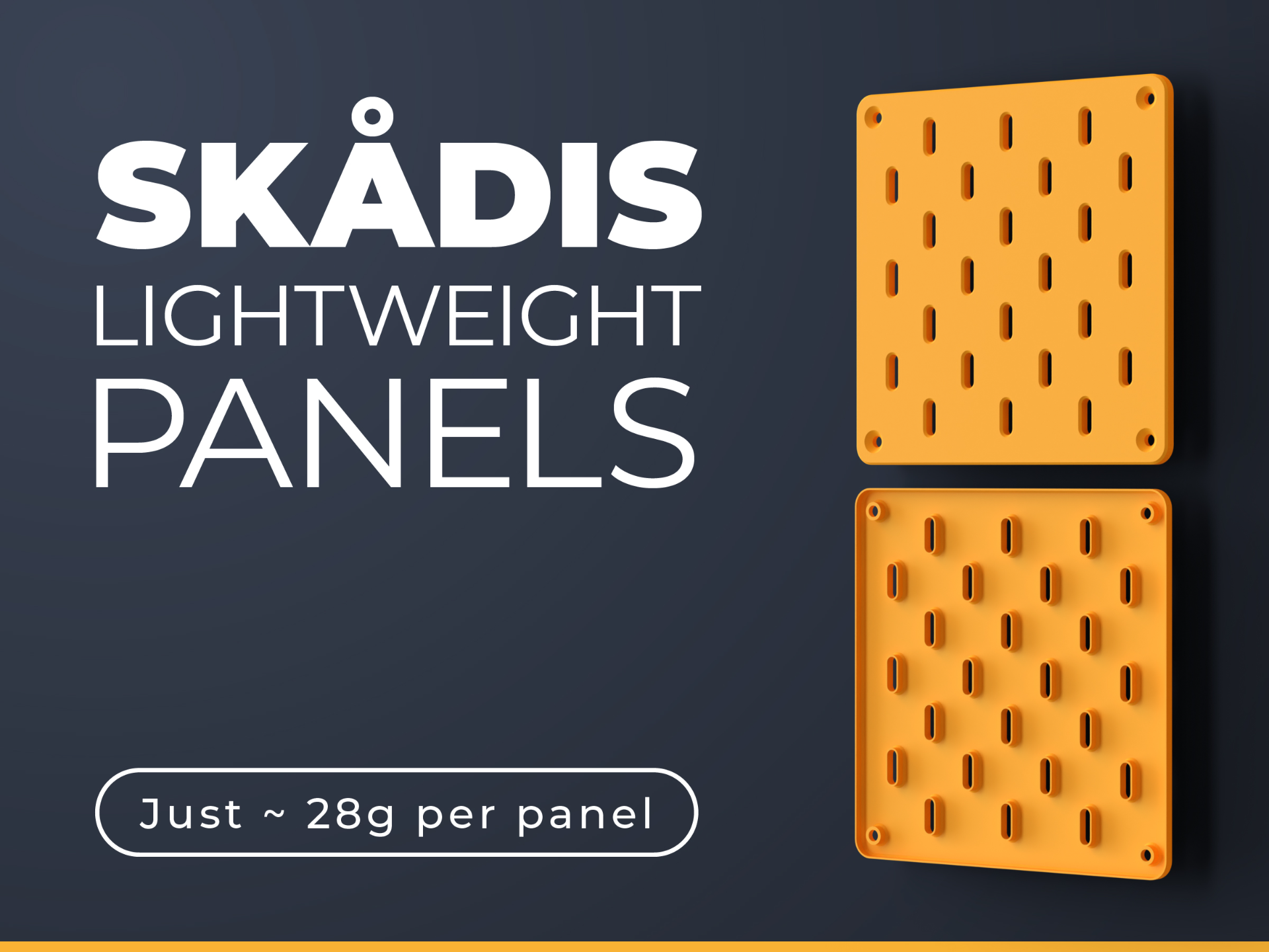 IKEA Skadis Lightweight Panels - Just ~ 28g! - 1