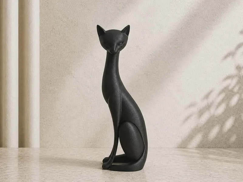 Elegant Minimalist Cat – Modern Home Decor