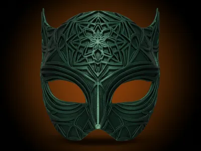 Geometric Bat Mask / Wall Art