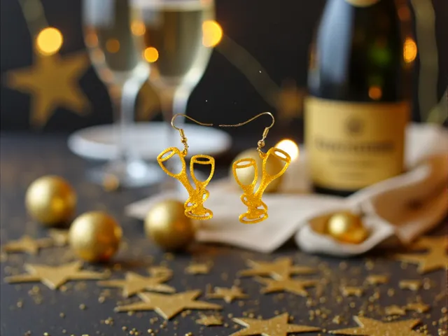 Toast to love earrings