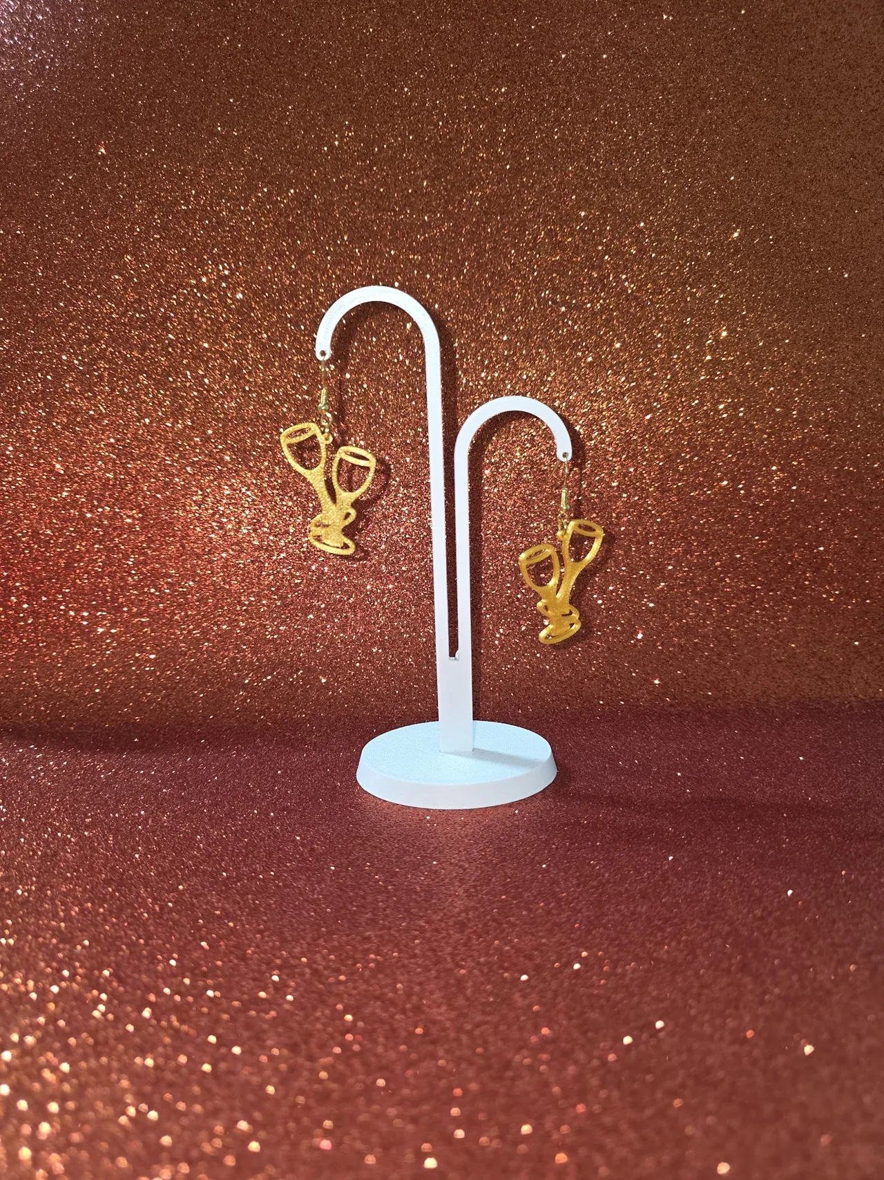 Toast to love earrings view 3
