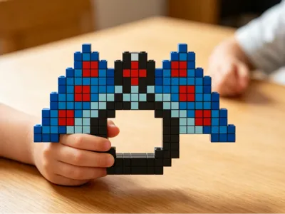 ATM transformer, tapping beans, tapping fun, perler beads, crafts, templates