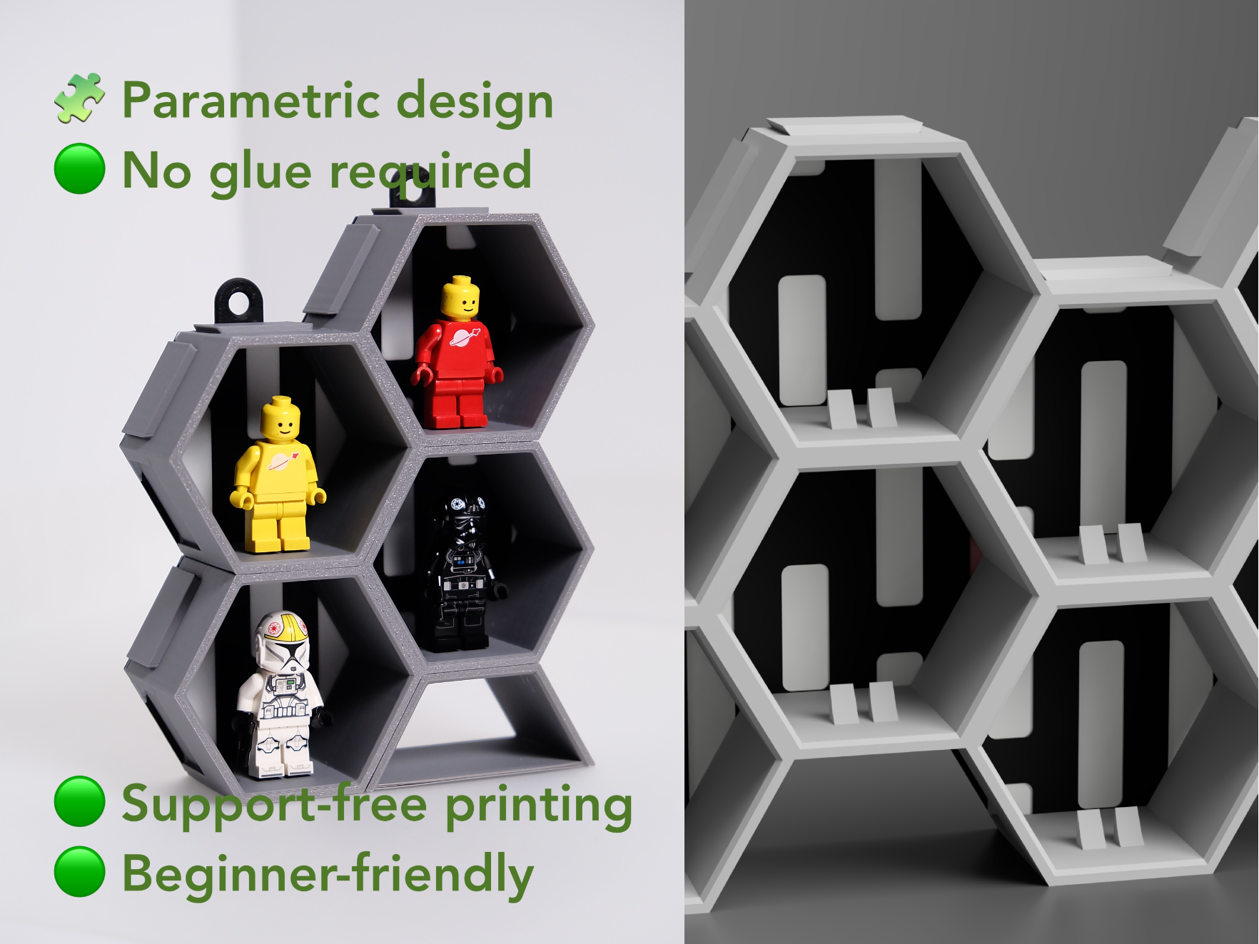 Parametric Brick Minifigure Modular Display Stand