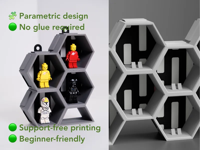 Parametric Brick Minifigure Modular Display Stand