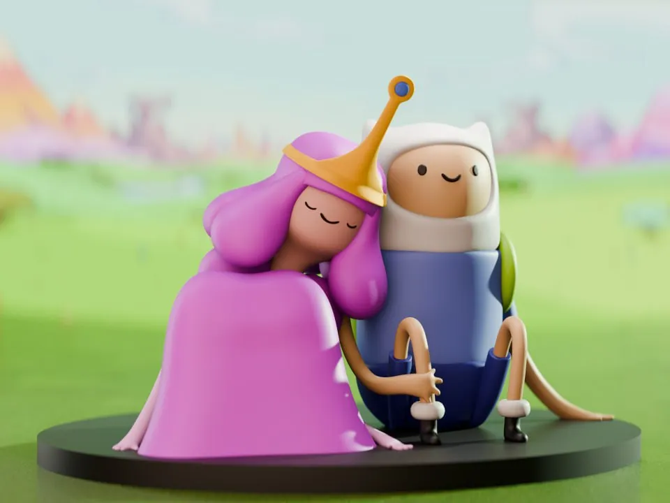 Figura decorativa: Adventure Time Finn -Princess Collectible Figurine. Referencia del modelo original.