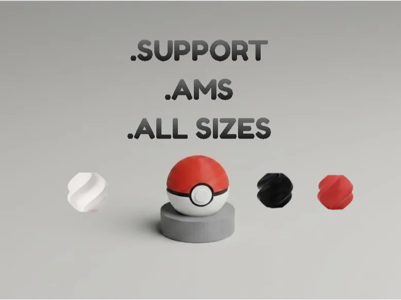 Pokeball Pokemon With Support Sizable.