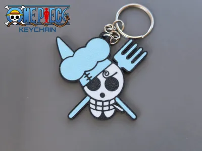 One Piece Kaychain- Sanji Jolly Roger