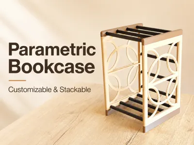 Parametric Bookcase – Customizable & Stackable