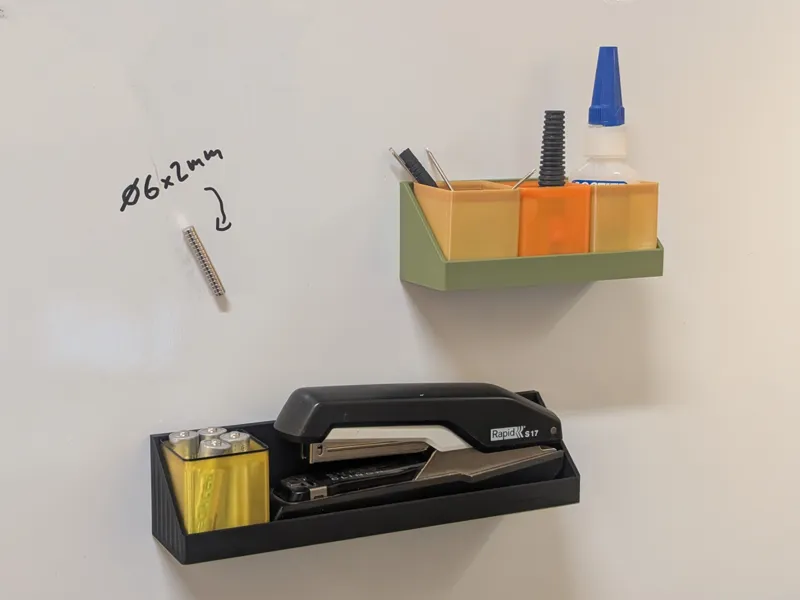 Magnetic Gridfinity Shelf, 5 sizes, up to 1x5