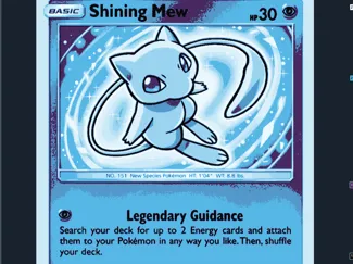 Shining Mew Pokemon Card (HueForge)