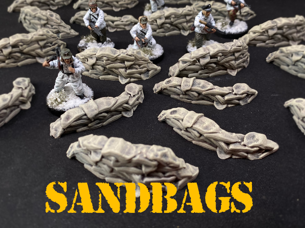 Wargaming sandbags 28mm 32mm 