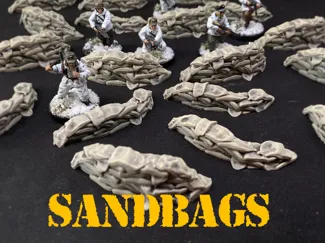Wargaming sandbags 28mm 32mm 