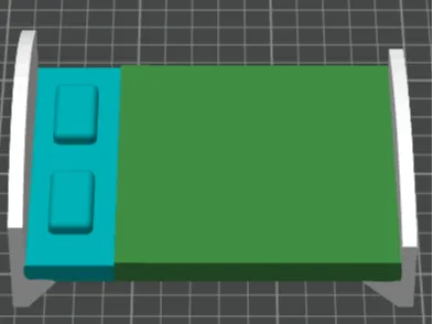 5in doll bed colored