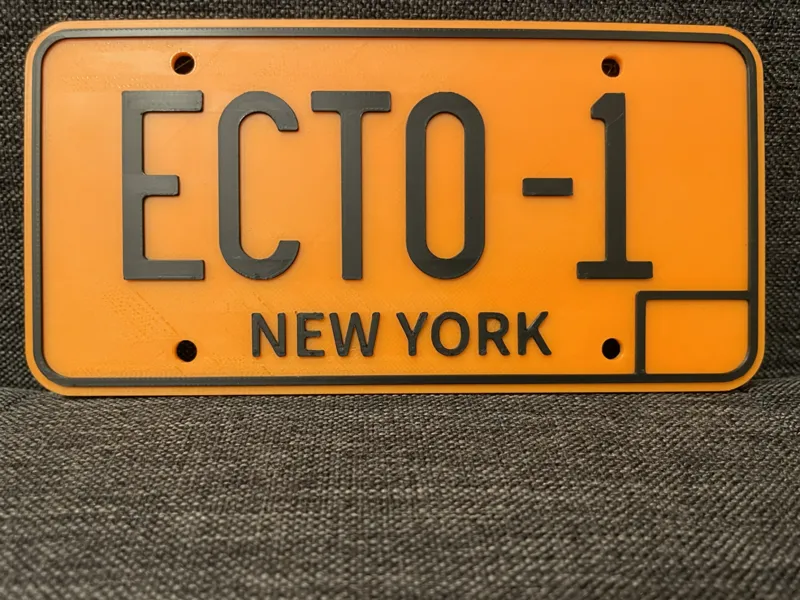Ghostbusters - Ecto 1 License Plate (A1 mini)