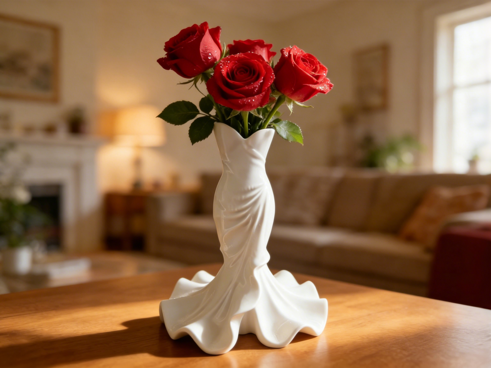 Miniatura 1 do modelo 3D 抹胸鱼尾婚纱花瓶