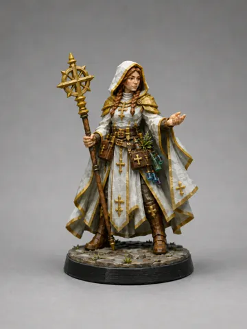 Escenografía en miniatura: Cleric Healer Magician DnD Tabletop Miniatur — vista de referencia 2