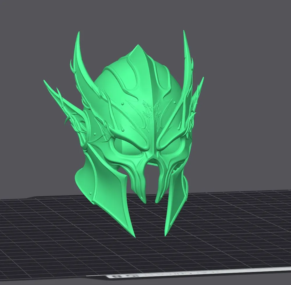 Özel Tasarım Siyah Elf Savaşçı Kaskı Dekoratif Biblo Koleksiyonluk Süs