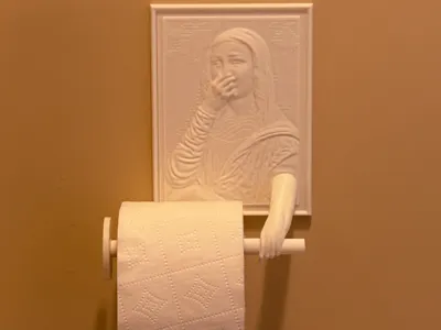 Toilet paper Holder Mona Lisa stink