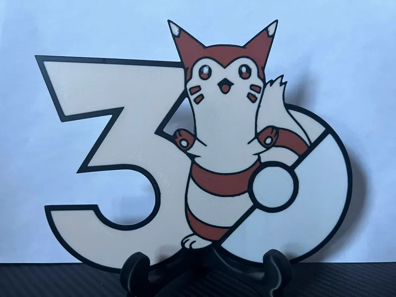 Pokémon 30th Anniversary Furret Display
