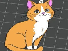 cute cat kay chain